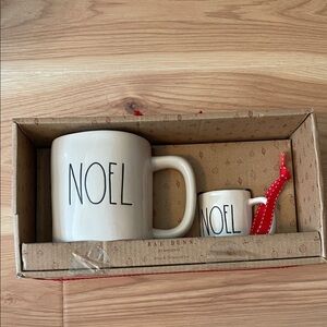 Rae Dunn Noel Mug and ornament Set - White